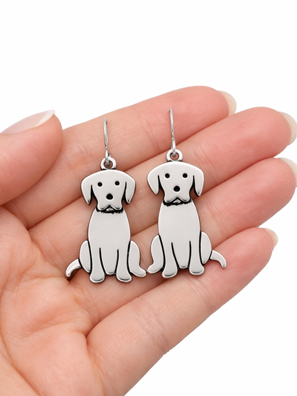 NWT Silver Labrador Retriever Earrings - Dog Dangle Mom Jewelry
C3 - Picture 4 of 4
